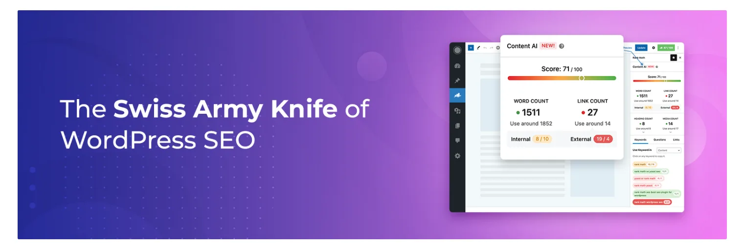 rankmathSEO có thể giúp bạn làm chủ content chuẩn seo 1 cách miễn phí 